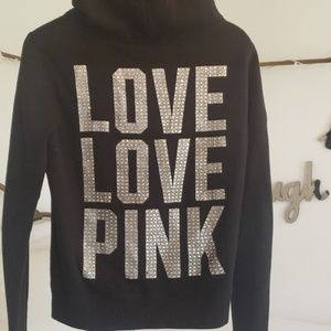 Victoria's Secret PINK Hoodie ~ Ladies SMALL ~ BLA